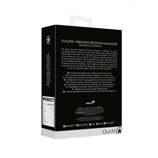 ВИБРОМАССАЖЕР ПРОСТАТЫ С ДИСТАНЦИОННЫМ УПРАВЛЕНИЕМ - ЧЕРНЫЙ