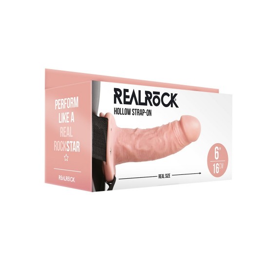 HOLLOW STRAP-ON WITHOUT BALLS - 6 / 15,5 CM
