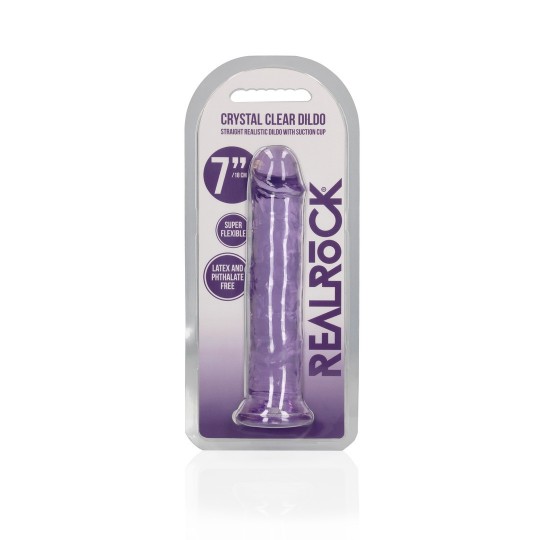 STRAIGHT REALISTIC DILDO WITH SUCTION CUP - 7' / 18