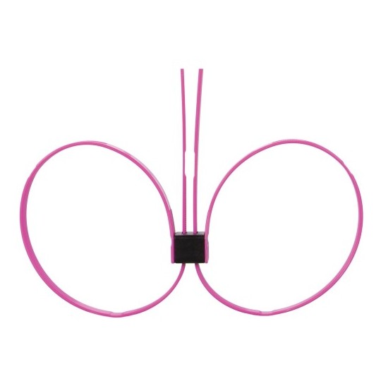ALGEMAS DESCARTÁVEIS DE PLÁSTICO OUCH! ZIP TIE CUFFS EXTENDED ROSA
