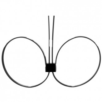DISPOSABLE OUCH! ZIP TIE CUFFS EXTENDED BLACK