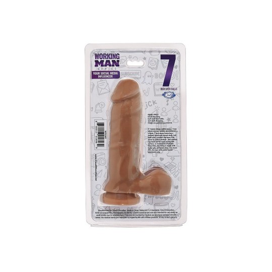 WORKING MAN YOUR INFLUENCER DILDO 7' 18 CM