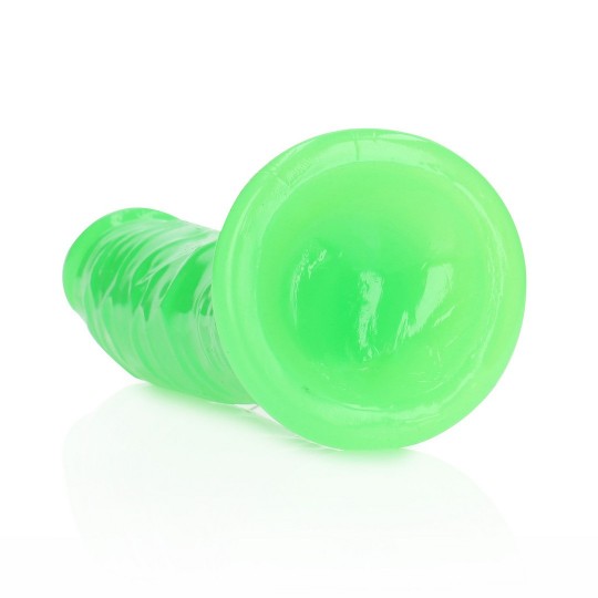 SLIM REALISTIC DILDO WITH SUCTION CUP - GLOW IN THE DARK - 8'' / 20 CM