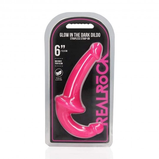 STRAPLESS STRAP-ON - GLOW IN THE DARK - 6\&#039;\&#039; / 13,5 CM