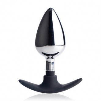 ТЕМНЫЙ ЗАХВАТЧИК - АНАЛЬНАЯ ПРОБКА ИЗ МЕТАЛЛА И СИЛИКОНА - БОЛЬШАЯ