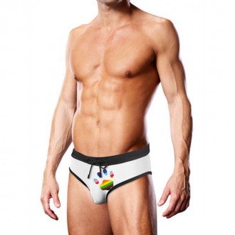 SWIM BRIEF WHITE OVERSIZED PAW