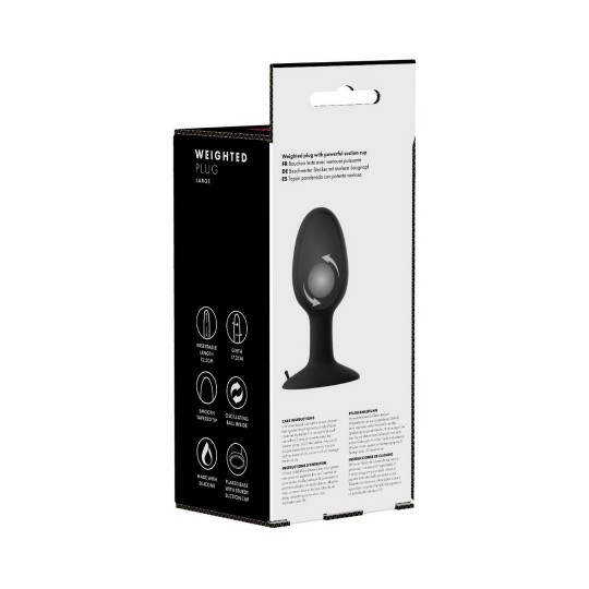 УТЯЖЕЛЕННАЯ ПРОБКА ДЛЯ ПОПЫ - БОЛЬШАЯ 5,5 / 14 СМ