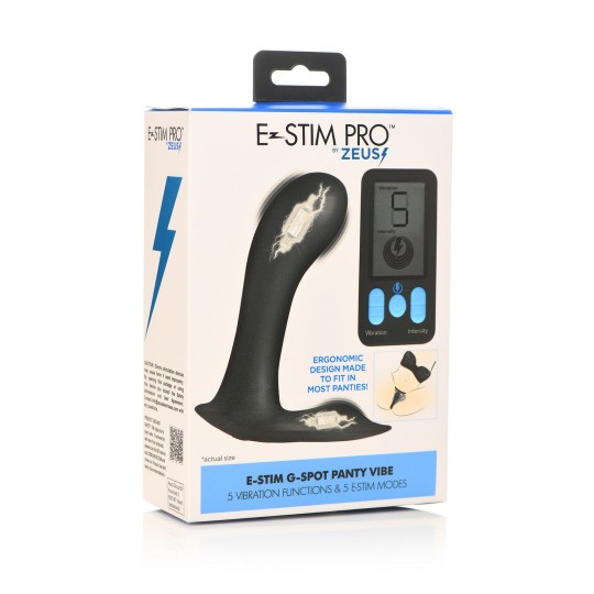E-STIM PRO - ТРУСИКИ-ВИБРАТОР ДЛЯ ТОЧКИ G - ЧЕРНЫЙ