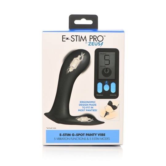 E-STIM PRO - ТРУСИКИ-ВИБРАТОР ДЛЯ ТОЧКИ G - ЧЕРНЫЙ