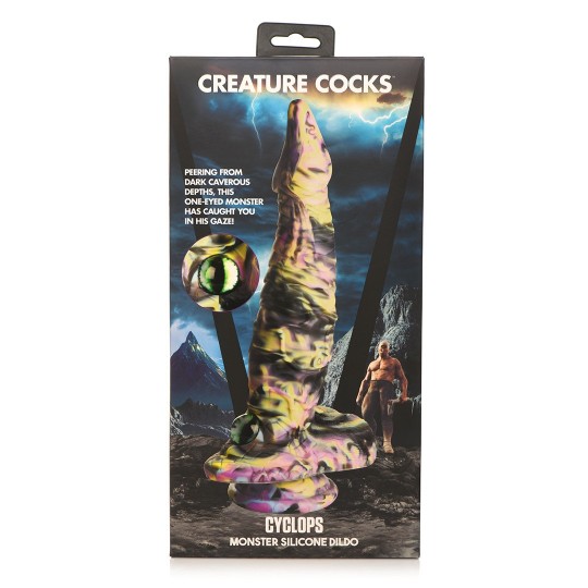 МОНСТР ЦИКЛОП - СИЛИКОНОВЫЙ ФАЛЛОИМИТАТОР - ЖЕЛТЫЙ/ПУРПУРНЫЙ/ЧЕРНЫЙ