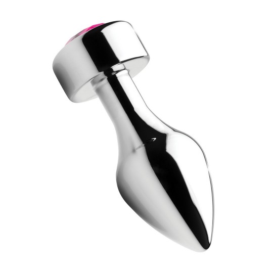 РОЗОВЫЙ ДРАГОЦЕННЫЙ КАМЕНЬ - АЛЮМИНИЕВАЯ ПРОБКА С УТЯЖЕЛЕННЫМ ОСНОВАНИЕМ - СРЕДНИЙ