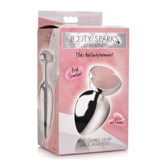 РОЗОВОЕ КВАРЦЕВОЕ СЕРДЦЕ - ПРОБКА ДЛЯ ПОПЫ - БОЛЬШАЯ