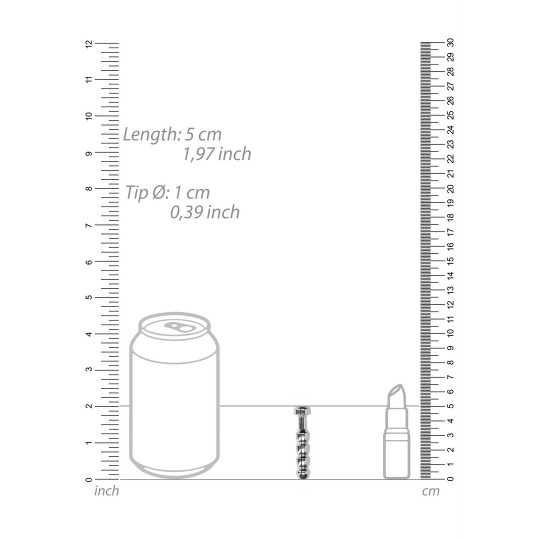 RIBBED HOLLOW PENIS PLUG - 0.4 / 10 MM