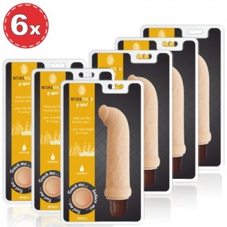 PACK WITH 6 NATURAL FEELING G-SPOT WHITE VIBRATORS
