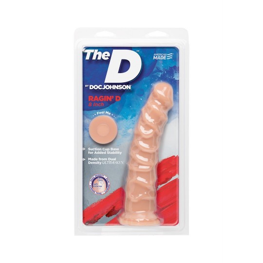 DILDO RAGIN' D  8" /20 CM VANILLA DOC JOHNSON