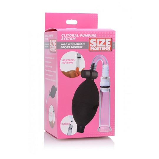 РАЗМЕР ИМЕЕТ ЗНАЧЕНИЕ - КЛИТОРАЛЬНАЯ ПОМПА СО СЪЕМНЫМ АКРИЛОВЫМ ЦИЛИНДРОМ