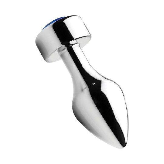 СИНИЙ ДРАГОЦЕННЫЙ КАМЕНЬ - АЛЮМИНИЕВАЯ ПРОБКА С УТЯЖЕЛЕННЫМ ОСНОВАНИЕМ - СРЕДНИЙ