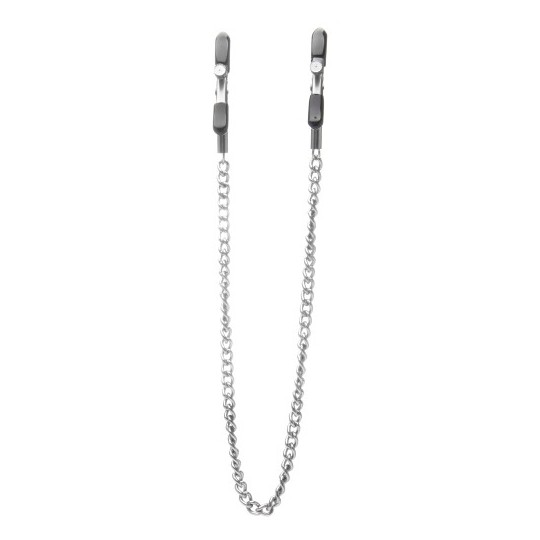 PINÇAS PARA MAMILOS OUCH! ADJUSTABLE NIPPLE CLAMPS PRATEADAS