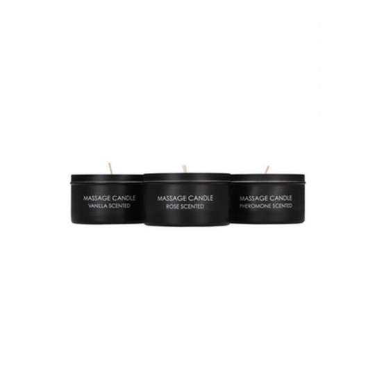 MASSAGE CANDLE SET - PHEROMONE, VANILLA  ROSE SCENTED