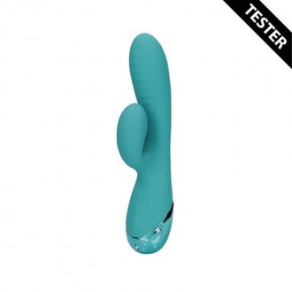 INFLATABLE RABBIT VIBRATOR - PEACOCK BLUE - TESTER