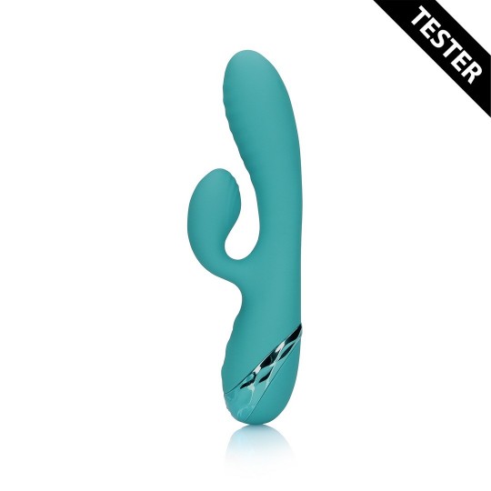 INFLATABLE RABBIT VIBRATOR - PEACOCK BLUE - TESTER