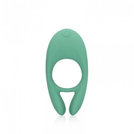 ULTRA SOFT SILICONE POINTED COCK RING - BLUE GRASS