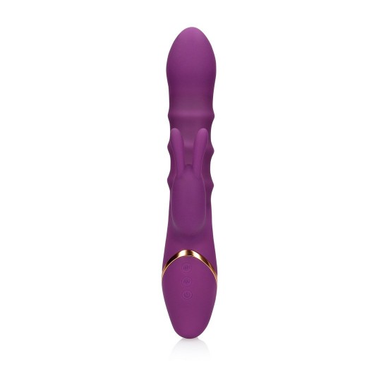 3 UP-AND-DOWN MOVING RINGS VIBRATOR - ORCHIDEE PURPLE