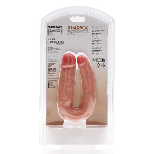 U SHAPED DOUBLE DILDO 5 / 12,7 CM - FLESH