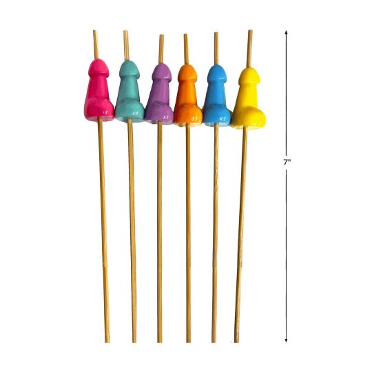 SPIEDINI SUPER FUN PENIS - HOR D&#039;OEUVRE&#039;S PICKS - SET DI 6 LITTLE GENIE PRODUCTIONS