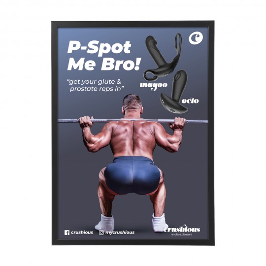 CORNICE NERI CON POSTER OCTO + MAGOO 50 X 70 CM CRUSHIOUS EN - ES