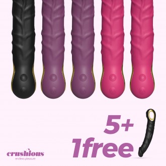 5 + 1 GRATUITO MAGNUS VIBRATORE REALISTA CRUSHIOUS MULTICOLORE