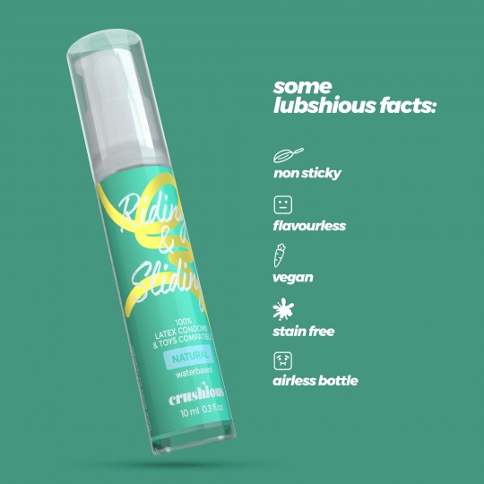 GEL LUBRIFICANTE RIDING &amp; SLIDING À BASE DE ÁGUA CRUSHIOUS 10ML