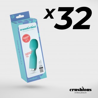 PACK DE 32 WANDERLUST MINI-VIBROMASSEUR WAND VERT MENTHE CRUSHIOUS