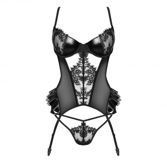 CORSET ET STRING RAFAELLA NOIR BEAUTY NIGHT FASHION