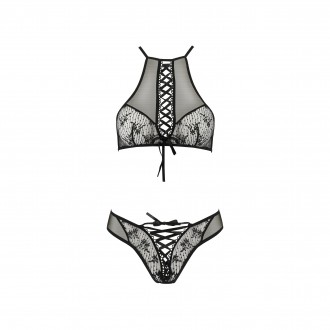CONJUNTO DE 2 PEÇAS AZALIA PRETO EROTIC LINE PASSION