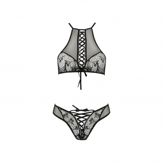 CONJUNTO DE 2 PEÇAS AZALIA PRETO EROTIC LINE PASSION