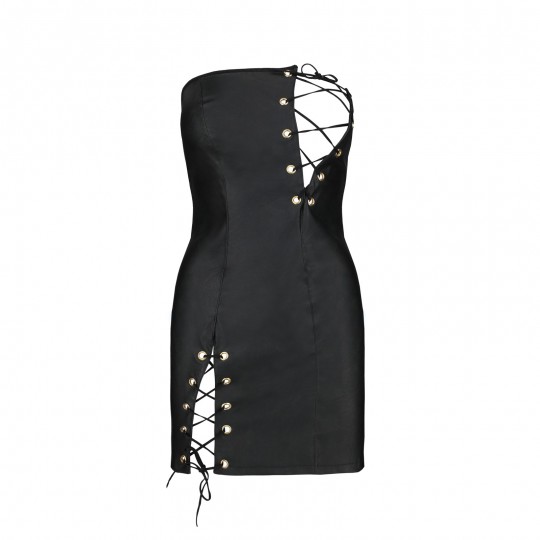 PASSION CELIN CHEMISE AND THONG BLACK