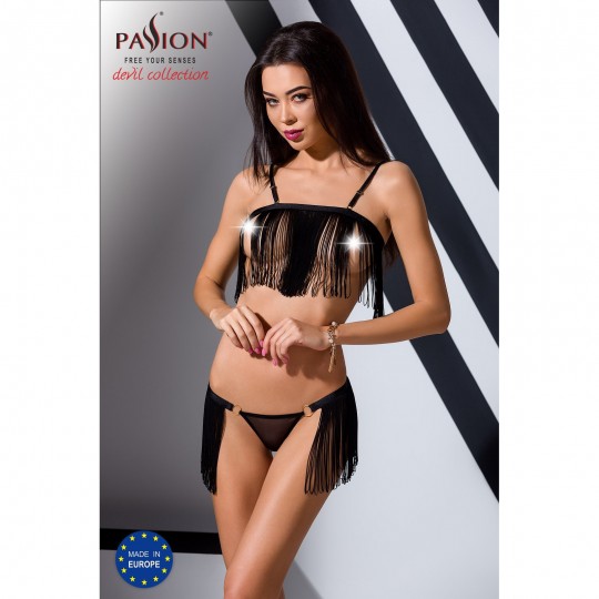 ENSEMBLE 2 PIÈCES KASSANDRA NOIR DEVIL COLLECTION PASSION