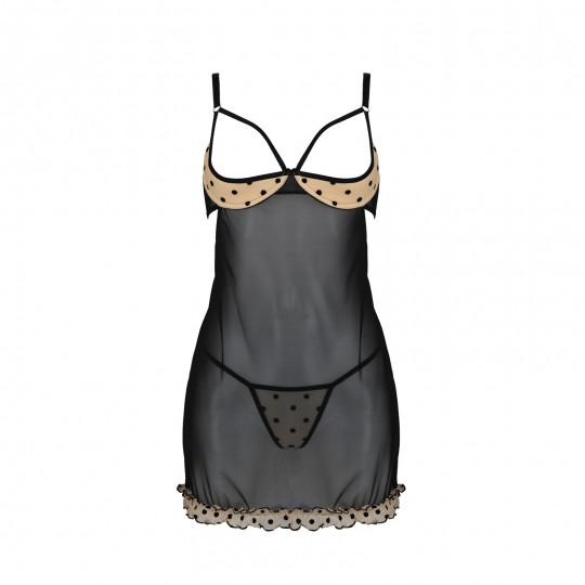 NUISETTE ET STRING MARINA BEIGE DEVIL COLLECTION PASSION