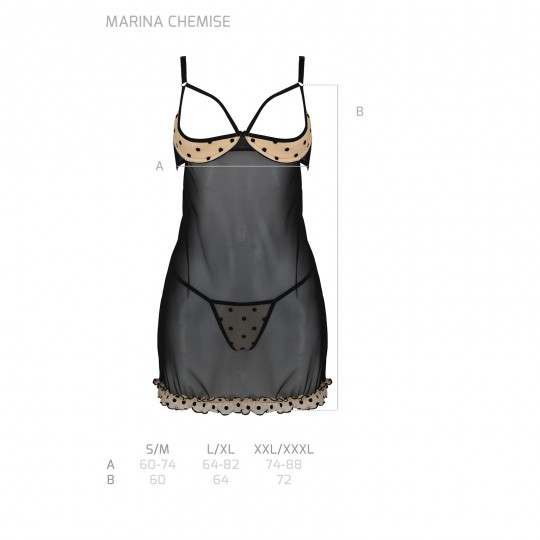 NUISETTE ET STRING MARINA BEIGE DEVIL COLLECTION PASSION