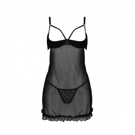 MARINA CHEMISE BLACK  - PASSION