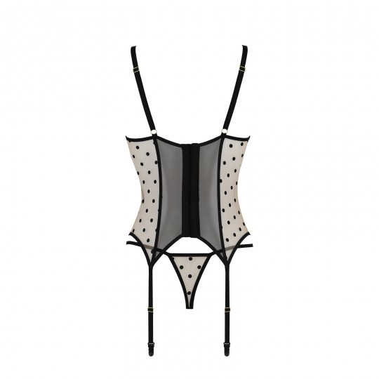 CORSET ET STRING MARINA BEIGE DEVIL COLLECTION PASSION