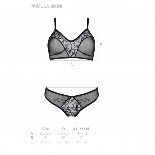 CONJUNTO DE 2 PIEZAS PRIMULA BIKINI NEGRO ECO COLLECTION PASSION