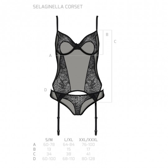 SELAGINELLA CORSET BLACK  - ECO PASSION