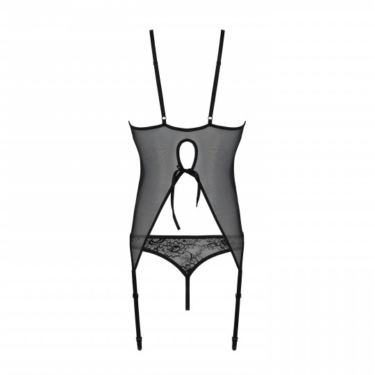 CORSÉ Y TANGA URSULA NEGRO PASSION