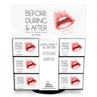 BEFORE, DURING & AFTER DISPLAY WITH 36 PACKAGING