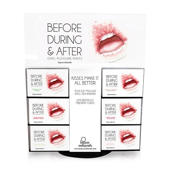 EXPOSITOR BEFORE, DURING &amp; AFTER CON 36 EMBALAJES