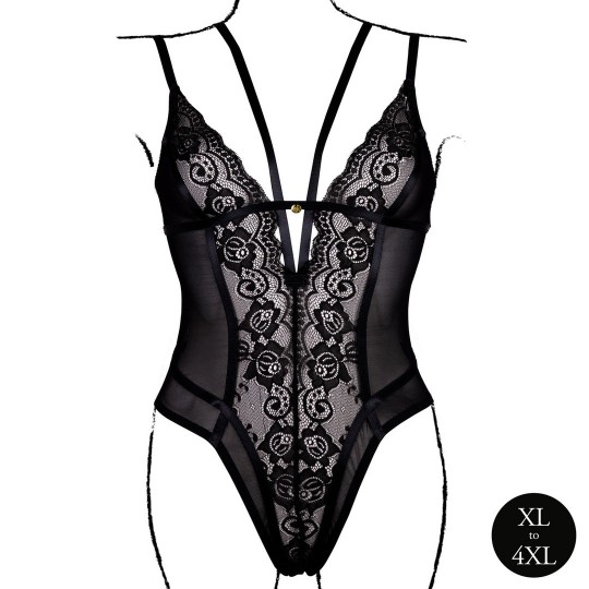 BODY WIRELESS LACE NOIR TAILLE REINE LE DÉSIR