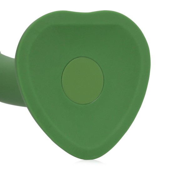 NON-PHALLIC VIBRATING DILDO - SMALL - FOREST GREEN