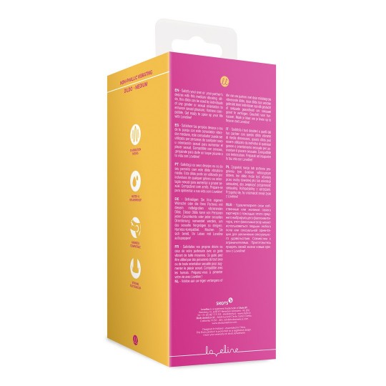NON-PHALLIC VIBRATING DILDO - MEDIUM - POWERFUL PINK